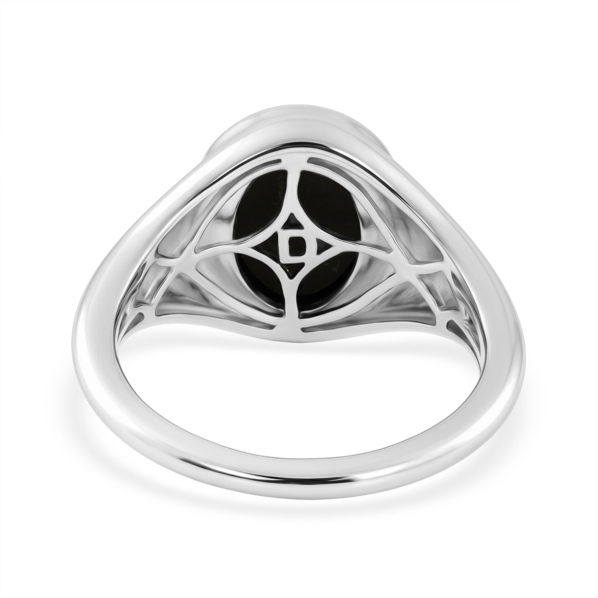 D'Joy - Ammolite Solitaire Ring in Rhodium Overlay Sterling Silver 2.54 Ct. 8557052 5