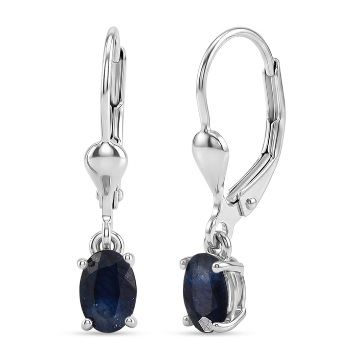 D'Joy - Natural Radiant Ember Garnet Solitaire Lever Back Earring in Yellow Gold Plated Sterling Silver 1.23 Ct. 8618183 1