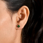 Ammolite Earring with Push Back in Platinum Overlay Sterling Silver 1.66 Ct.