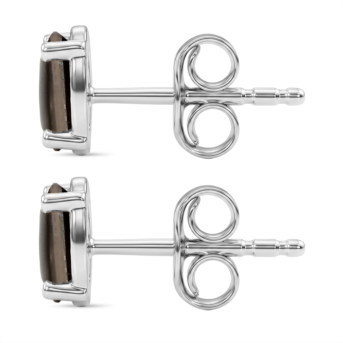 Ammolite Earring with Push Back in Platinum Overlay Sterling Silver 1.66 Ct. V32359307 4