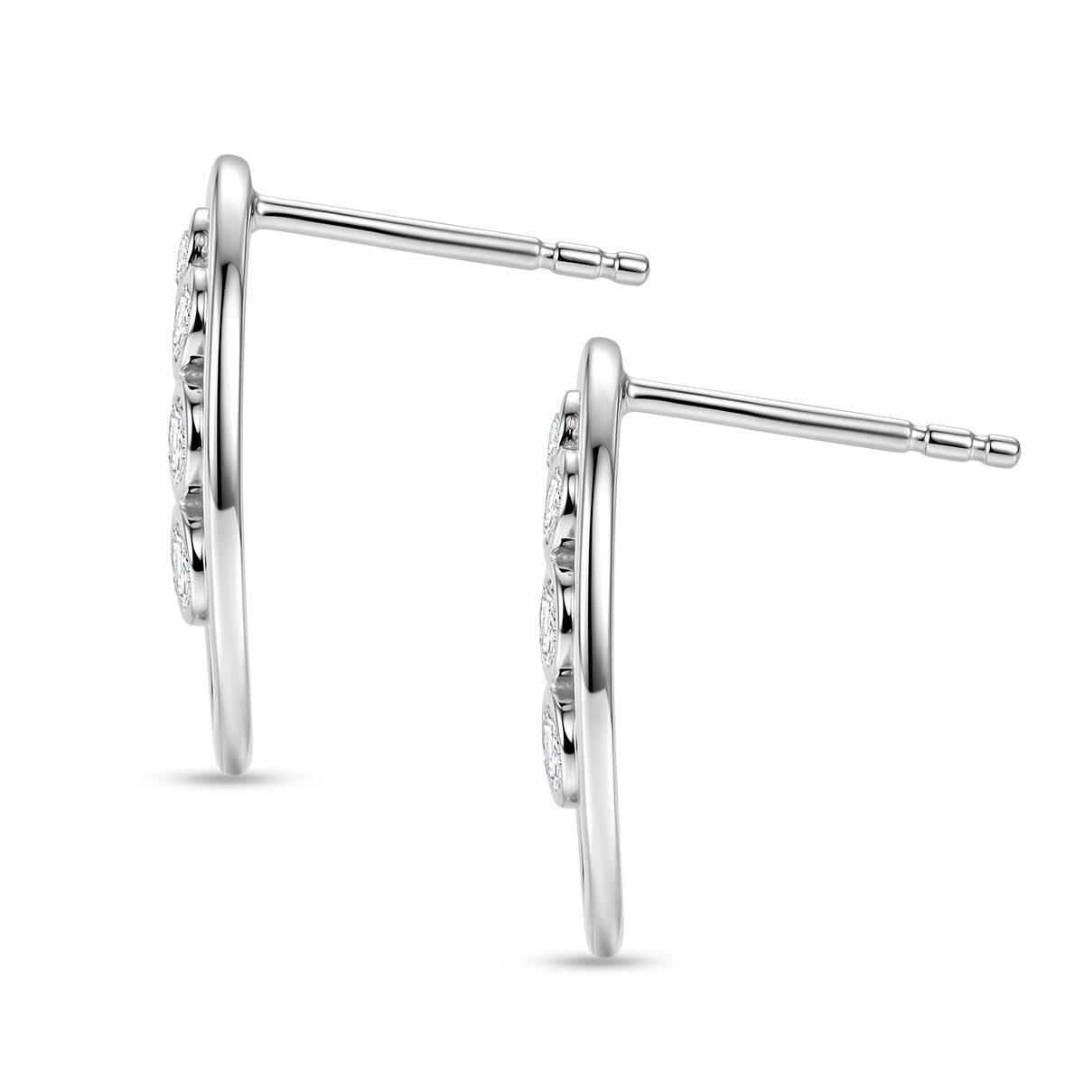 D'Joy - Moissanite Tree of Life Earring with Push Back in Platinum Overlay Sterling Silver V32555493 4