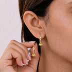 Royal Bali Collection - D'Joy Citrine Solitaire Earring with Lever Back in 18K Vermeil Yellow Gold Plated Sterling Silver 1.45 Ct._8557316_2