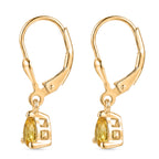 Royal Bali Collection - D'Joy Citrine Solitaire Earring with Lever Back in 18K Vermeil Yellow Gold Plated Sterling Silver 1.45 Ct._8557316_4