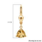 Royal Bali Collection - D'Joy Citrine Solitaire Earring with Lever Back in 18K Vermeil Yellow Gold Plated Sterling Silver 1.45 Ct._8557316_6