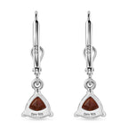 Royal Bali Collection - D'Joy Red Garnet Solitaire Earring with Lever Back in Rhodium Overlay Sterling Silver 1.74 Ct._8557339_4