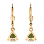 Royal Bali Collection - D'Joy Peridot Solitaire Earring with Lever Back in 18K Vermeil Yellow Gold Plated Sterling Silver 1.60 Ct._8557344_5