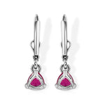 Royal Bali Collection - D'Joy African Ruby Cluster Earring with Lever Back in Rhodium Overlay Sterling Silver 2.37 Ct._8557347_4
