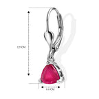 Royal Bali Collection - D'Joy African Ruby Cluster Earring with Lever Back in Rhodium Overlay Sterling Silver 2.37 Ct._8557347_5