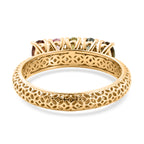 D'Joy - Multi-Tourmaline 5 Stone Ring in Yellow Gold Plated Sterling Silver 1.13 Ct._8557631_4