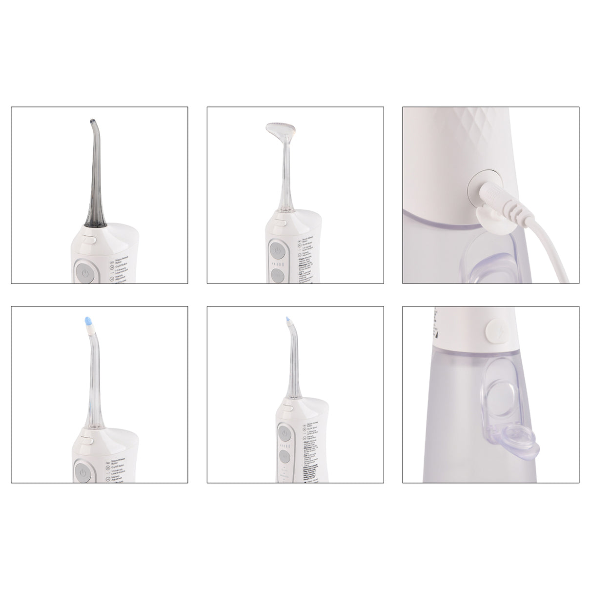 Bitvae C6 Cordless Water Dental Flosser | 300ml Tank Capacity | 3 Modes | 40 Days Powerful Battery | 6 Nozzles - White 8557788 7