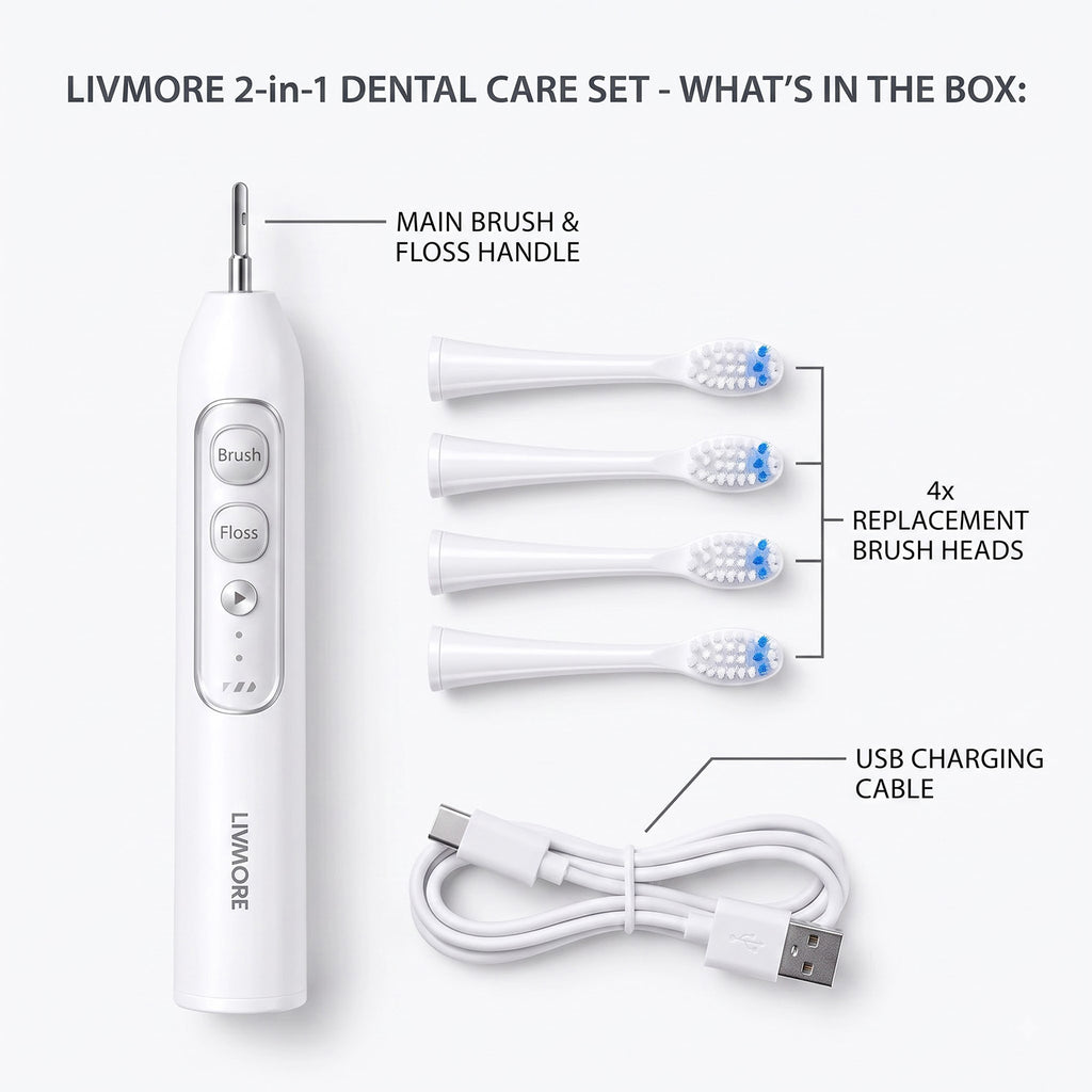 DEAL OF THE DAY: New 2-in-1 Sonic Electric Toothbrush with Water Flosser (IPX7 Waterproof, 42000-47000 Strokes/Min)_8557841_5