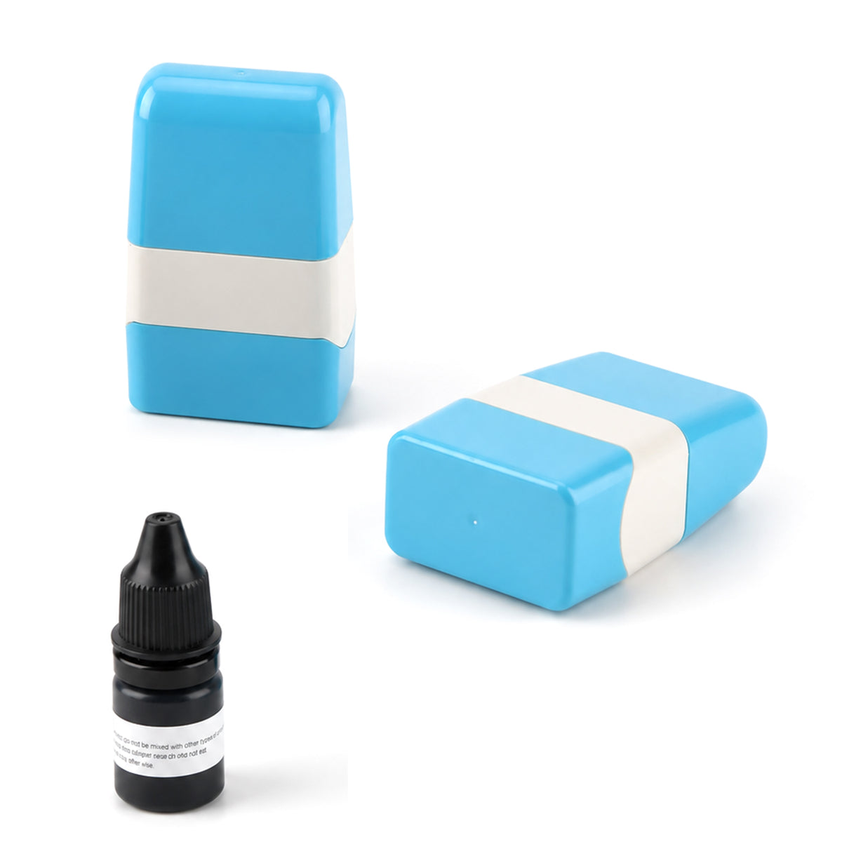Livmore Set of 2 ID Secure Cover Roller Stamps with Ink - Blue 8559294 4