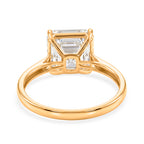 9K Yellow Gold GRA Certified VVS1/D Moissanite Asscher Cut Solitaire Ring 4.00 Ct._8559390_4