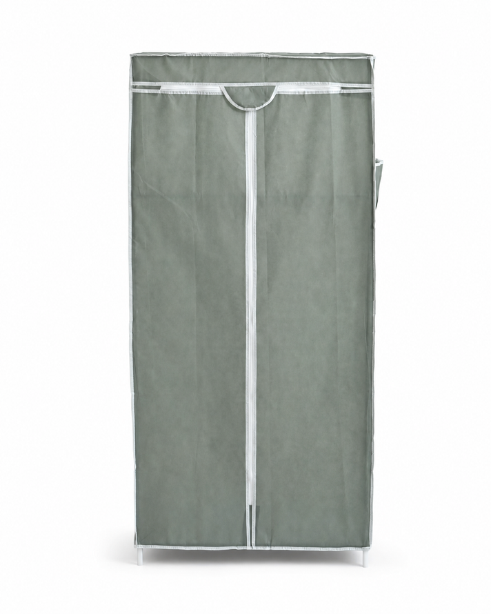 LIVMORE Portable Fabric Wardrobe Storage Organizer (70 x 45 x 150 cm) - Sage V32618975 1