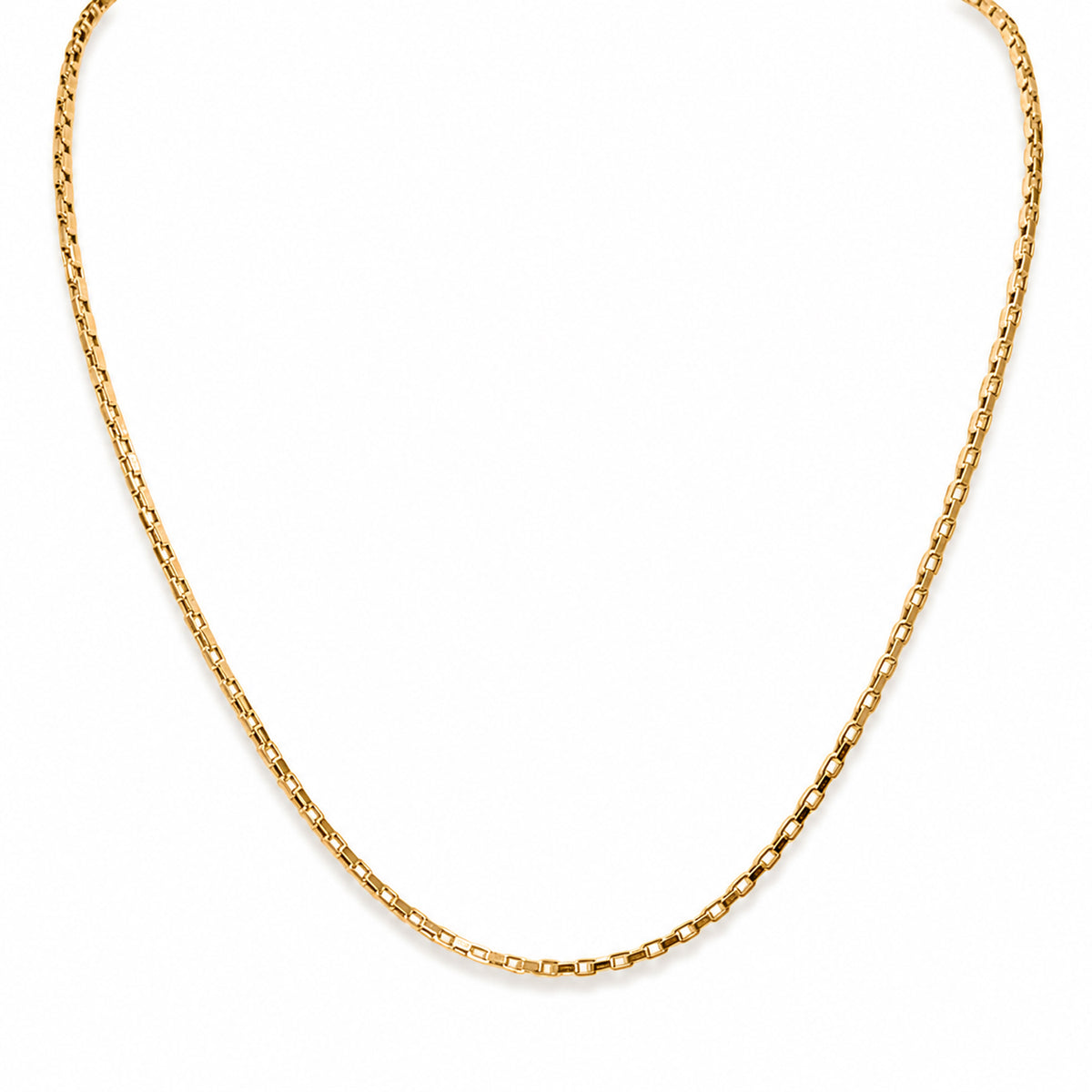 9K Yellow Gold Venziana Box Chain (Size - 18) with Lobster Clasp 8560384 0