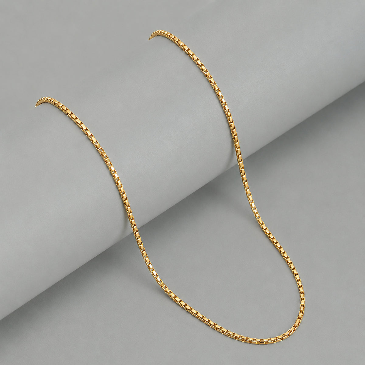 9K Yellow Gold Venziana Box Chain (Size - 18) with Lobster Clasp 8560384 4