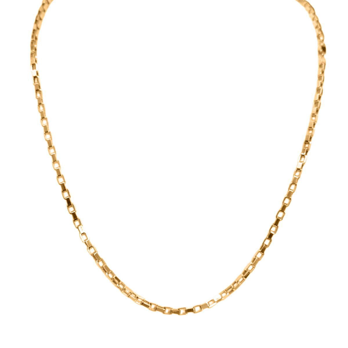 9K Yellow Gold 2.6MM Venziana Box Chain with Lobster Clasp, 5 Gms, 16 Inch V32522388 0