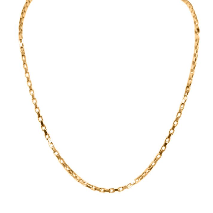 9K Yellow Gold 2.6MM Venziana Box Chain with Lobster Clasp, 5 Gms, 16 Inch 8560428 1