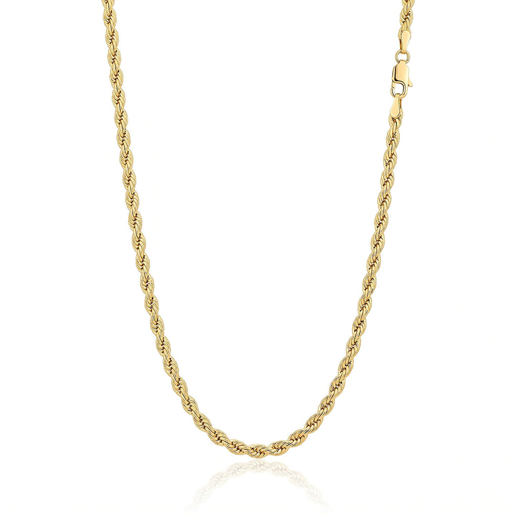 9K Yellow Gold Rope Chain (Size - 20) with Lobster Clasp, Gold Wt. 4.25 Gms