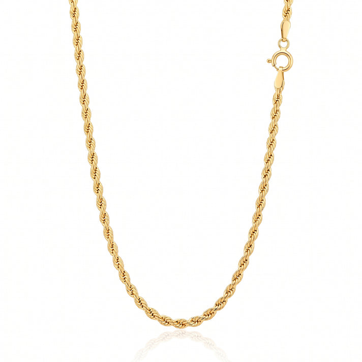 One Time Deal- 9K Yellow Gold Rope Chain (Size - 22) with Lobster Clasp 8560655 1