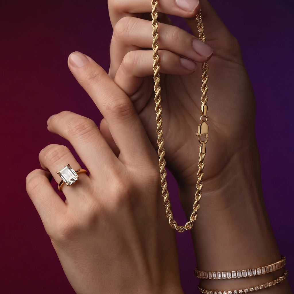 9K Yellow Gold Rope Chain (Size - 30) with Lobster Clasp, Gold Wt. 7.45 Gms_8560691_5