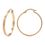 9K Yellow Gold Hoop Earring with Clasp_8560727