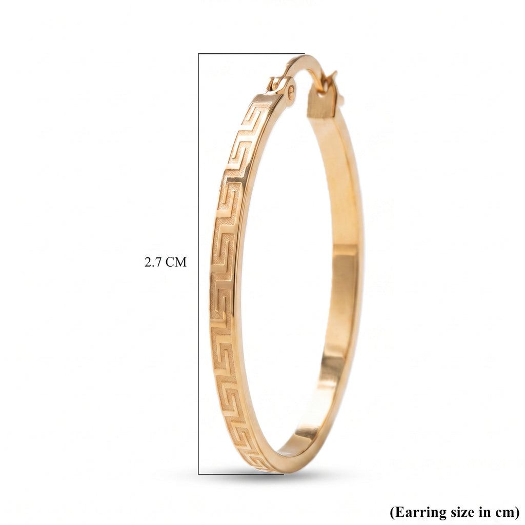 9K Yellow Gold Hoop Earring with Clasp_8560727_6