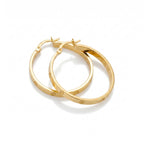 9K Yellow Gold Hoop Earring with Clasp_8560731_4