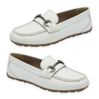 Ravel Womens Dutton Leather Classic Loafers (Size 4) - White_8560800