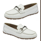 Ravel Womens Dutton Leather Classic Loafers (Size 4) - White_8560800_4