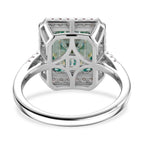 D'Joy - Paraiba Moissanite Halo Ring in Rhodium Overlay Sterling Silver 6.65 Ct._8561093_4