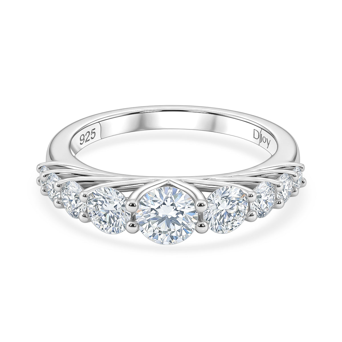 D'Joy - Moissanite Ring in Rhodium Overlay Sterling Silver 1.34 Ct. V32514517 0