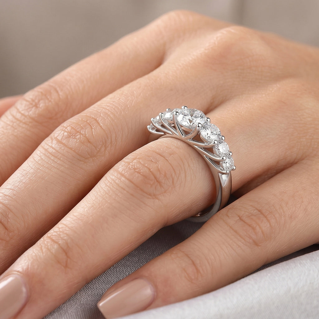 D'Joy - Moissanite Ring in Rhodium Overlay Sterling Silver 1.34 Ct._8561247_2