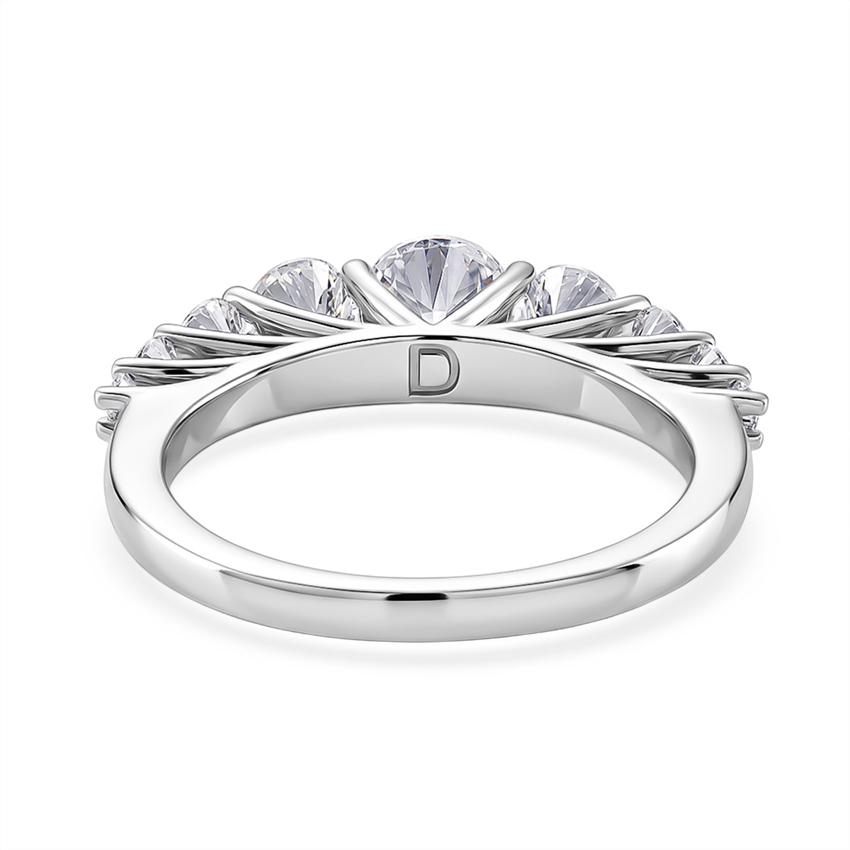 D'Joy - Moissanite Ring in Rhodium Overlay Sterling Silver 1.34 Ct. V32514517 5
