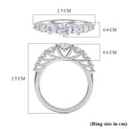 D'Joy - Moissanite Ring in Rhodium Overlay Sterling Silver 1.34 Ct._8561247_5