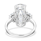 D'Joy - Moissanite Trilogy Ring in Rhodium Overlay Sterling Silver  7.00 Ct._8561267_4