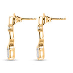 D'Joy - Moissanite Dangling Earring with Push Post in Yellow Gold Plated Sterling Silver_8561835_3
