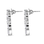 D'Joy - Moissanite Dangling Earring with Push Back in Rhodium Overlay Sterling Silver 1.82 Ct._8561837_3