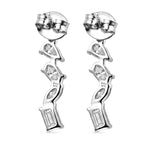 D'Joy - Moissanite Dangling Earring with Push Back in Rhodium Overlay Sterling Silver 1.82 Ct._8561837_4