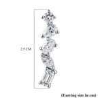 D'Joy - Moissanite Dangling Earring with Push Back in Rhodium Overlay Sterling Silver 1.82 Ct._8561837_5
