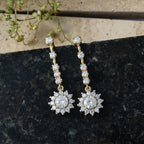 D'Joy - Moissanite Dangling Earring in Yellow Gold Plated Sterling Silver 2.05 Ct._8561838_2