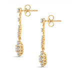 D'Joy - Moissanite Dangling Earring in Yellow Gold Plated Sterling Silver 2.05 Ct._8561838_3