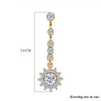 D'Joy - Moissanite Dangling Earring in Yellow Gold Plated Sterling Silver 2.05 Ct._8561838_5