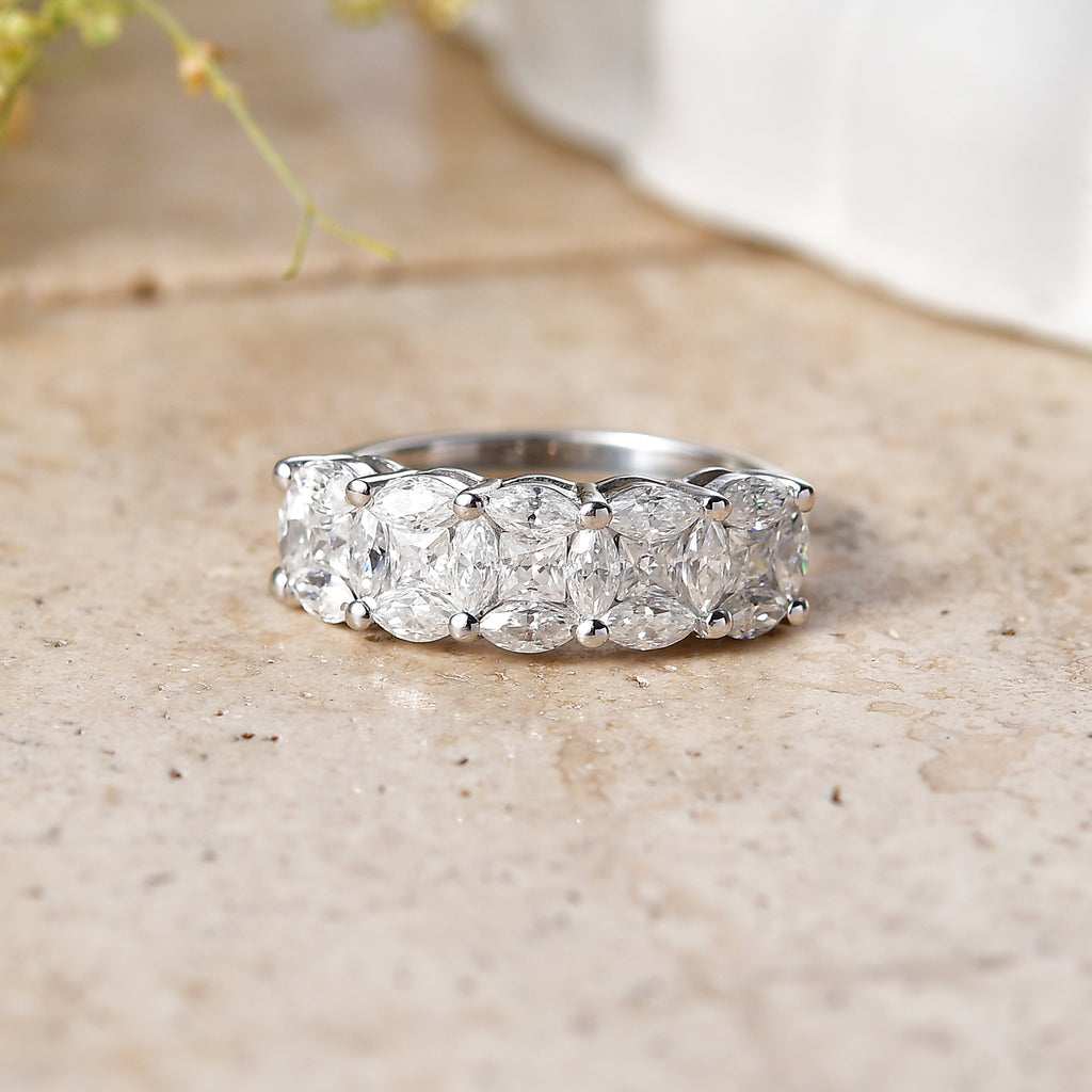 D'Joy - Moissanite Ring in Platinum Overlay Sterling Silver 1.54 Ct._8561926_2