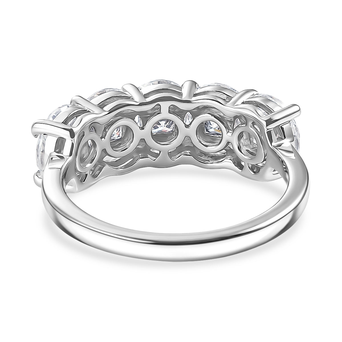 D'Joy - Moissanite Ring in Platinum Overlay Sterling Silver 1.54 Ct. 8561926 4