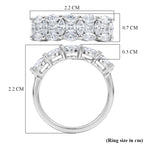 D'Joy - Moissanite Ring in Platinum Overlay Sterling Silver 1.54 Ct._8561926_5
