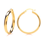 9K Yellow Gold Oval Earring with Clasp_8562047