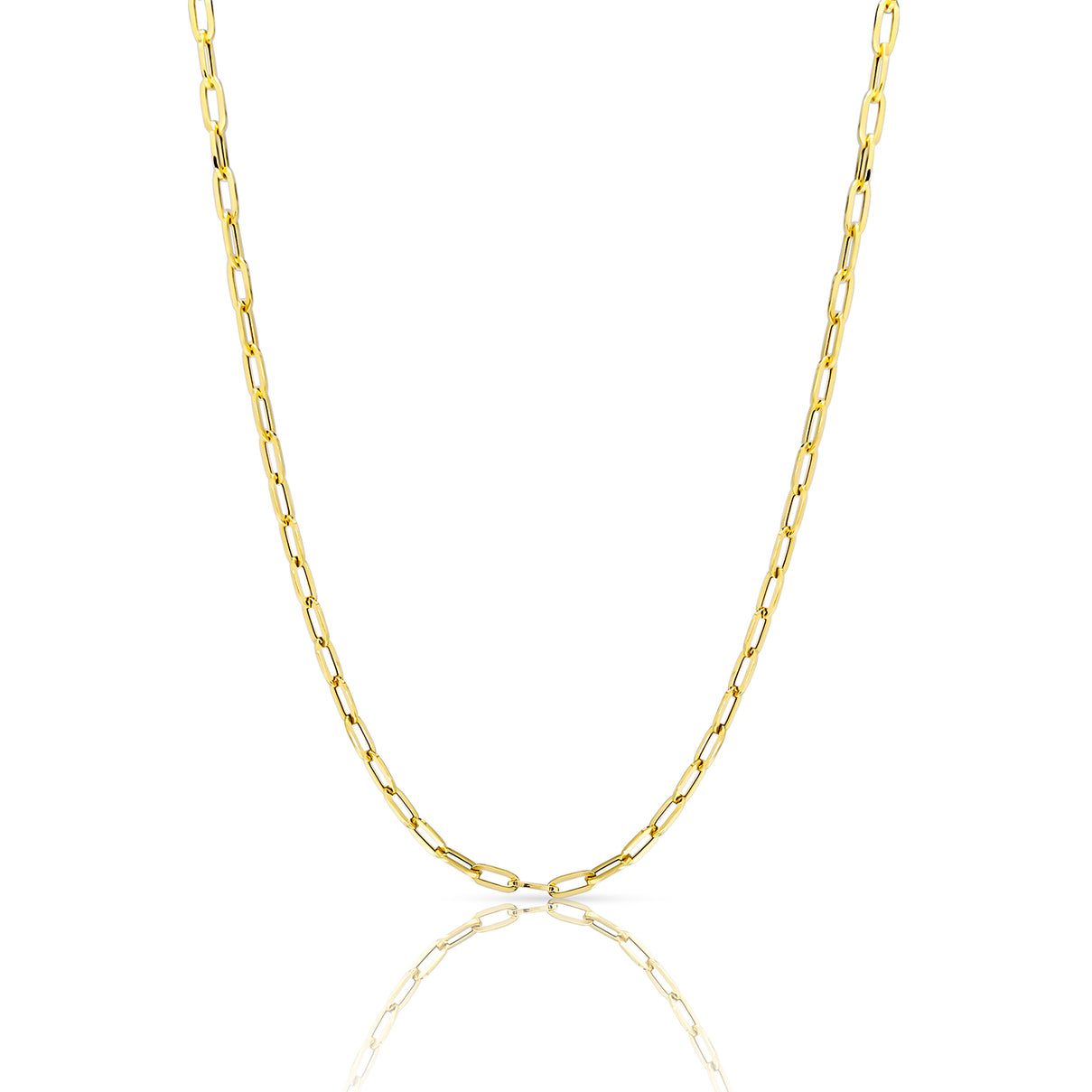 9K Yellow Gold 2.7MM Paperclip Bracelet with Lobster Clasp 7.5 Inch 8562059 0