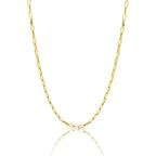 9K Yellow Gold Paperclip Bracelet (Size - 7.5) with Lobster Clasp_8562059