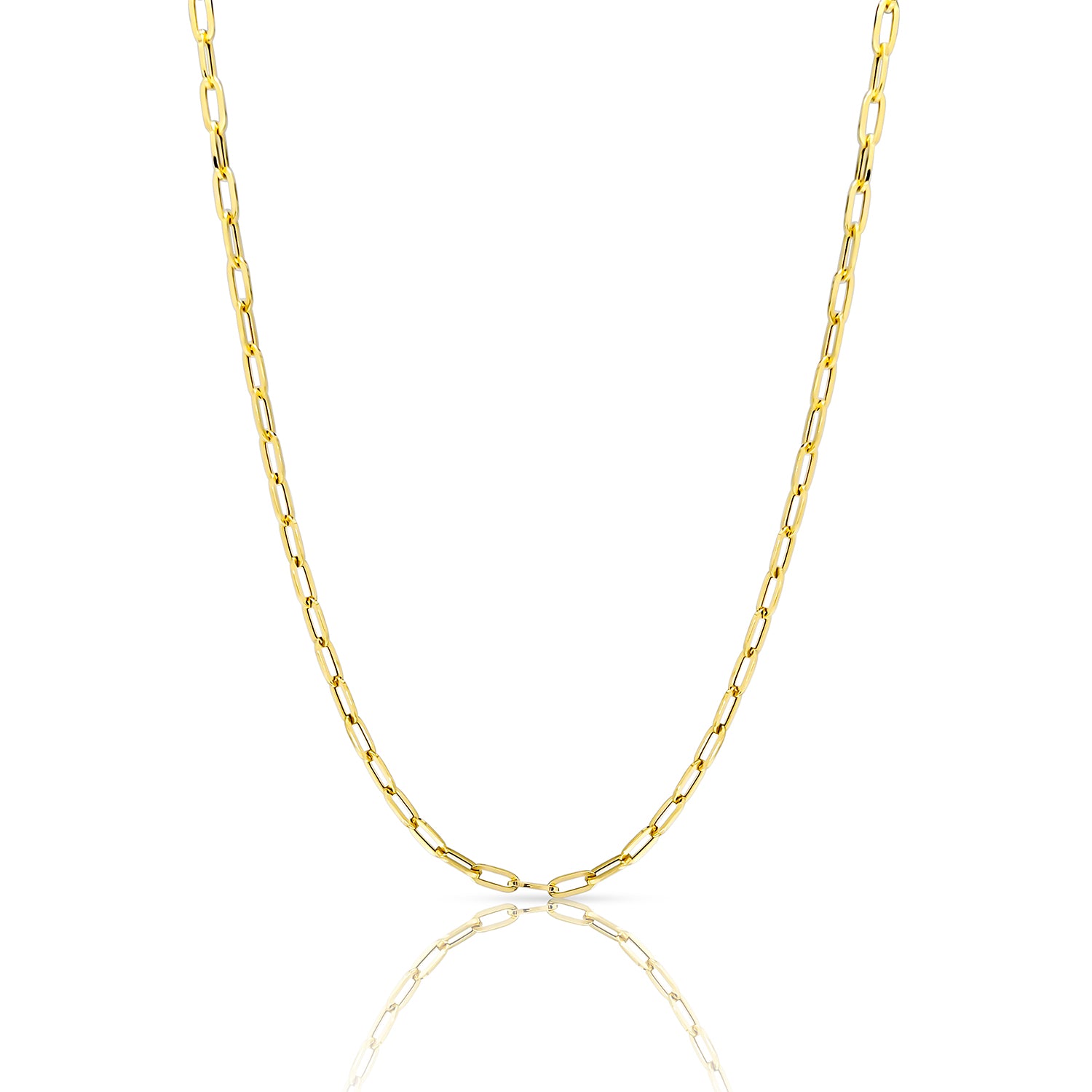 9K Yellow Gold 2.7MM Paperclip Bracelet with Lobster Clasp 7.5 Inch 8562059 0